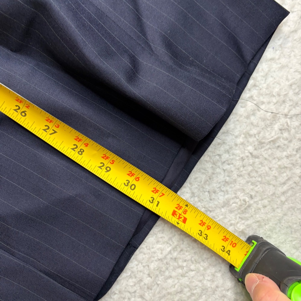 Brooks Brothers Golden Fleece Pinstripe Suit Jacket Navy Blue 48R Full Canvas - Picture 7 of 8